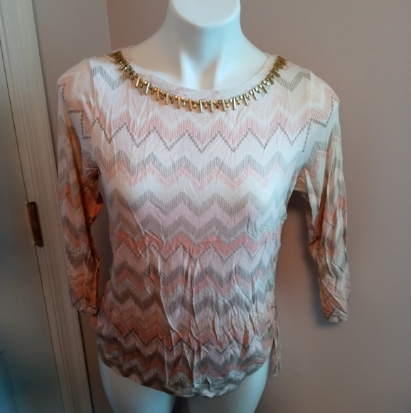 Ruby Rd. Tops - Ruby red petite 3/4 sleeve top